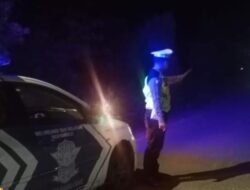 Satlantas Polres Bangka Barat Patroli Malam Hari di Daerah Rawan Laka Lantas