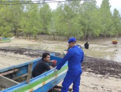 Sat Polairud Polres Bangka Barat Lakukan Patroli Kamtibmas dan Dialogis dengan Nelayan Pesisir Pantai Belo