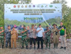 Kapolres Bangka Barat Hadiri Puncak Penanaman Mangrove Serentak se-Indonesia Dilakukan jajaran TNI