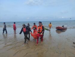 Tim Gabungan Berhasil Menemukan Bocah Yang Tenggelam Di Perairan Tanjung kalian 