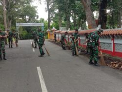 Dalam Rangka HUT Ke 13 Korem 045/Garuda Jaya,Giat Bersihkan Tempat Ibadah