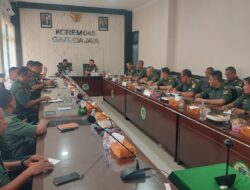 Korem 045 Garuda Jaya Terima Kunjungan Tim Current Audit Itdam II/Sriwijaya