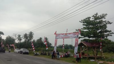 Meriahkan HUT RI ke 78,Ratusan Bendera dikibarkan Masyarakat Suak Puntong