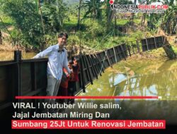 VIRAL ! Tiktokers Jajal Jembatan Miring Dan Sumbang 25jt Untuk Renovasi Jembatan