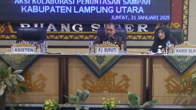 Pj. Bupati Lampung Utara Pimpin Rakor Penyusunan Roadmap Aksi Kolaborasi Penuntasan Sampah