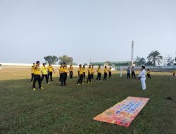 Polres Lampung Utara Gelar Tes Kesamaptaan Jasmani dan Ujian Beladiri Polri Berkala Semester ll Tahun 2025
