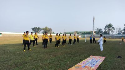 Polres Lampung Utara Gelar Tes Kesamaptaan Jasmani dan Ujian Beladiri Polri Berkala Semester ll Tahun 2025