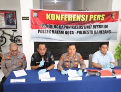 Polsek Batam Kota Gelar Konferensi Pers Pengungkapan Kasus Penganiayaan Berat yang Mengakibatkan Korban Meninggal Dunia