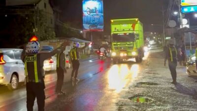 Arus Balik Masih Padat, Polres Lampung Tengah Imbau Truk Sumbu Tiga Tunda Perjalanan hingga 29 Maret 2026
