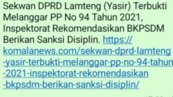 “TIDAK ADA AMPUN!”, Inspektorat Lampung Tengah Bongkar Pelanggaran Sekwan DPRD, KML Diminta Kawal Hingga Tuntas Tanpa Kompromi