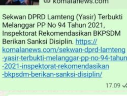 “TIDAK ADA AMPUN!”, Inspektorat Lampung Tengah Bongkar Pelanggaran Sekwan DPRD, KML Diminta Kawal Hingga Tuntas Tanpa Kompromi