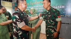 25 Orang Prajurit Naik Pangkat, Danrem 043/Gatam : Pangkat Yang Disandang Harus Diikuti Dengan Peningkatan Kualitas Diri