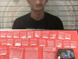 Polres Lampung Utara Ungkap Kasus Narkotika, Seorang Pria Ditangkap dengan Puluhan Paket Sabu