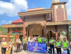Semarak HUT Lalu Lintas Bhayangkara Ke-71 Satlantas Polres Tulang Bawang Berbagi, Peduli, Serta Edukasi Ke Masyarakat .