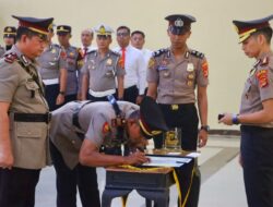 Rotasi Jabatan, Kapolres Lampung Tengah Pimpin Sertijab Kapolsek dan Pelantikan Kasi Humas